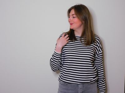 Lenthe trui - blauw gestreept