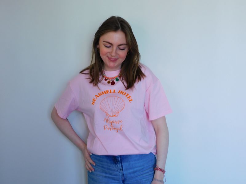 Seashell t-shirt - lichtroze