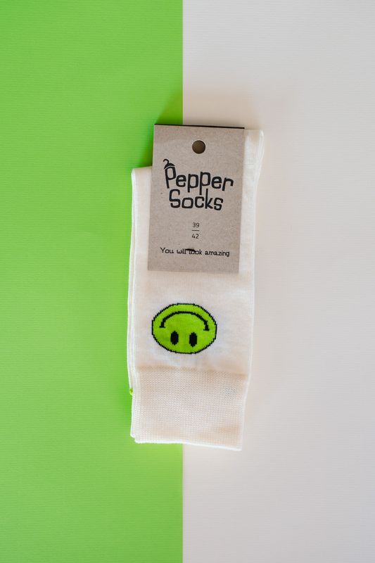 Pepper Socks - fluo smiley