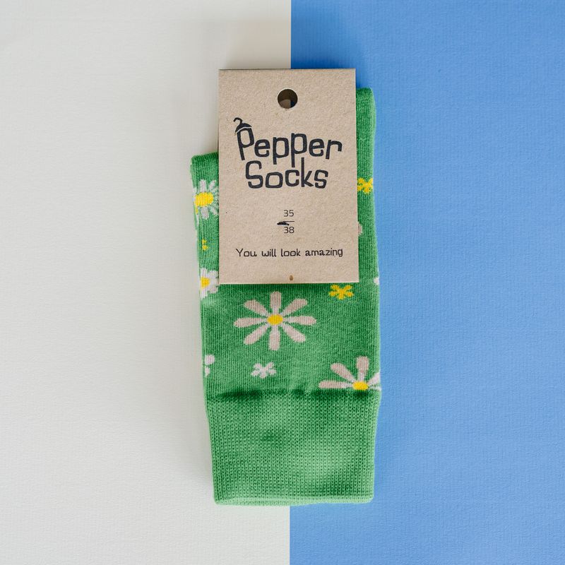 Pepper Socks - yellow flowers