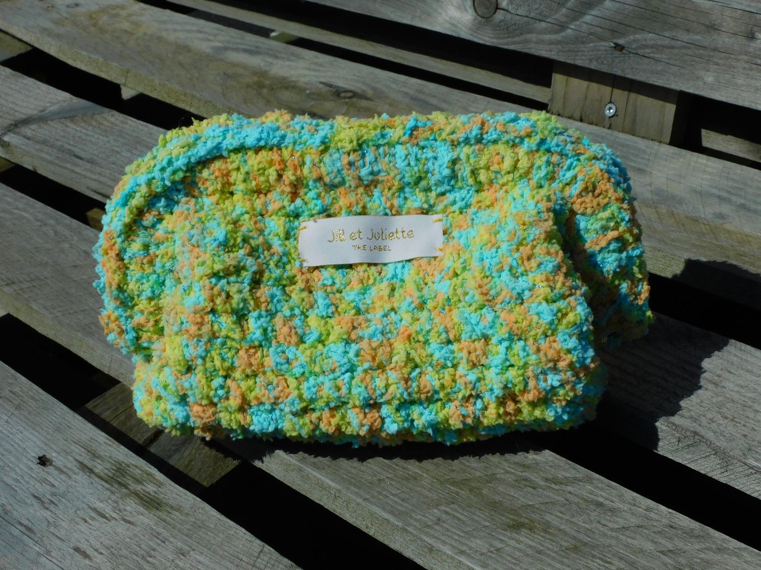 Fluffy Féline tas - turquoise pastel - small