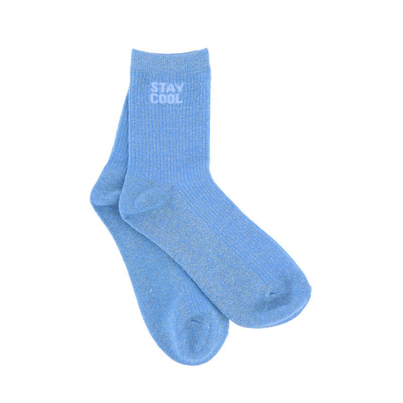 Stay Cool glittersokken - lichtblauw