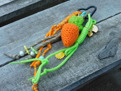Wortel bag charm - oranje