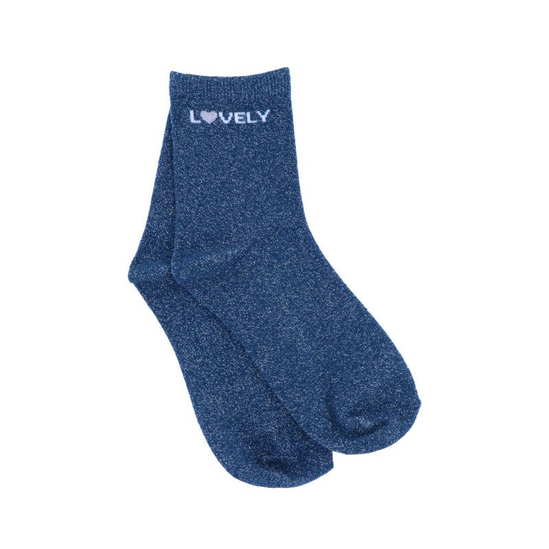 Lovely glittersokken - donkerblauw