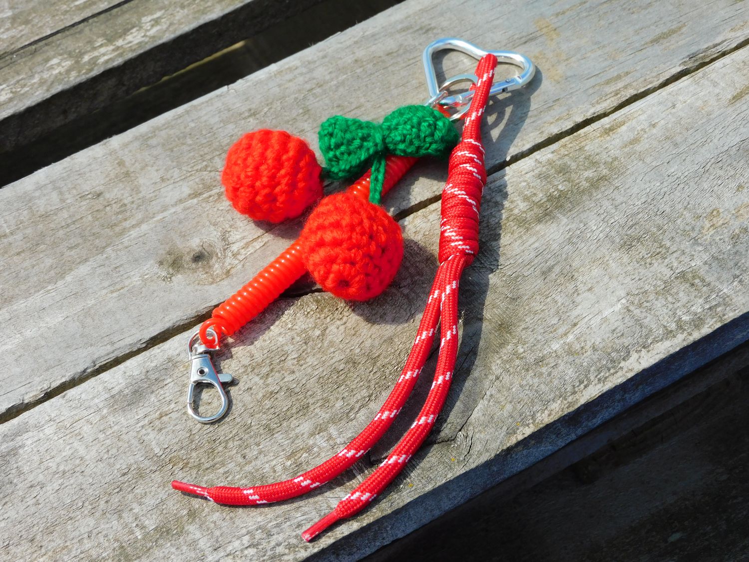 Kersjes bag charm - rood