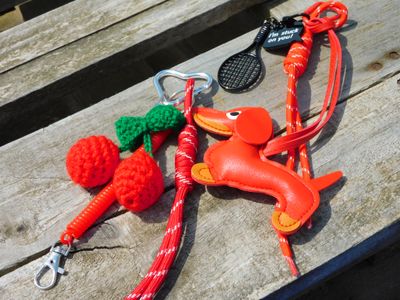 Kersjes bag charm - rood