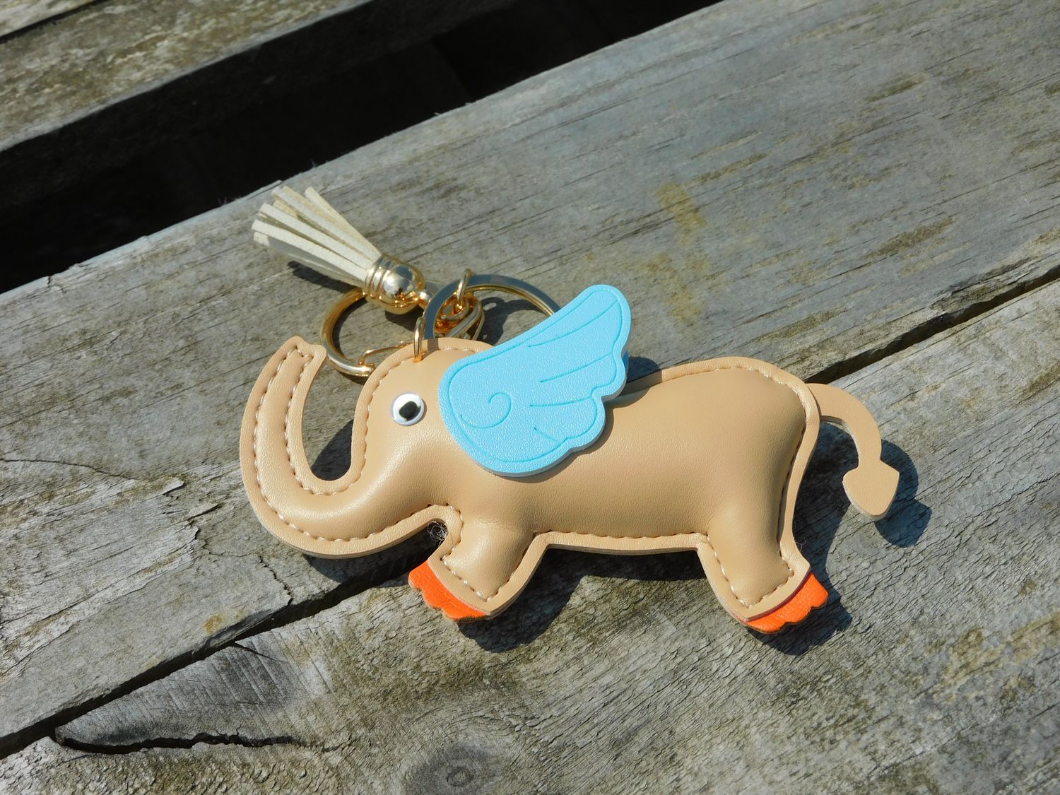 Olifant bag charm - beige