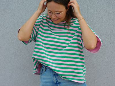 Lola t-shirt - roze &amp; groen
