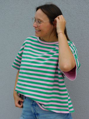 Lola t-shirt - roze &amp; groen