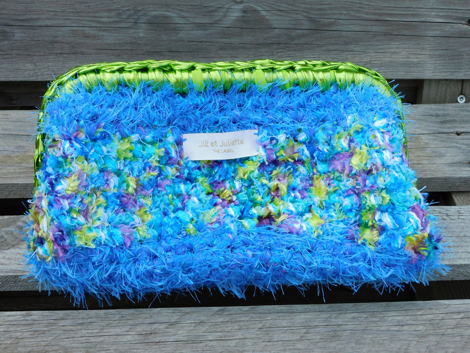 Feather Heather Metallic tas - blauw &amp; groen - medium
