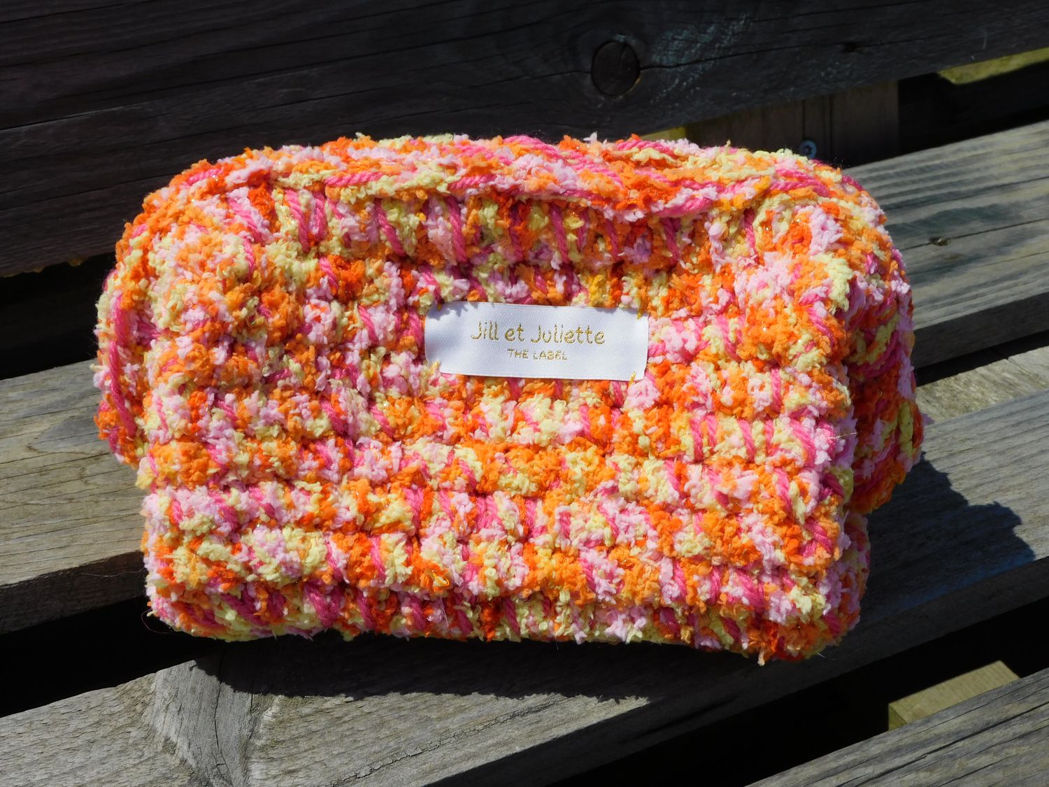 Fluffy Féline tas - roze &amp; oranje - small