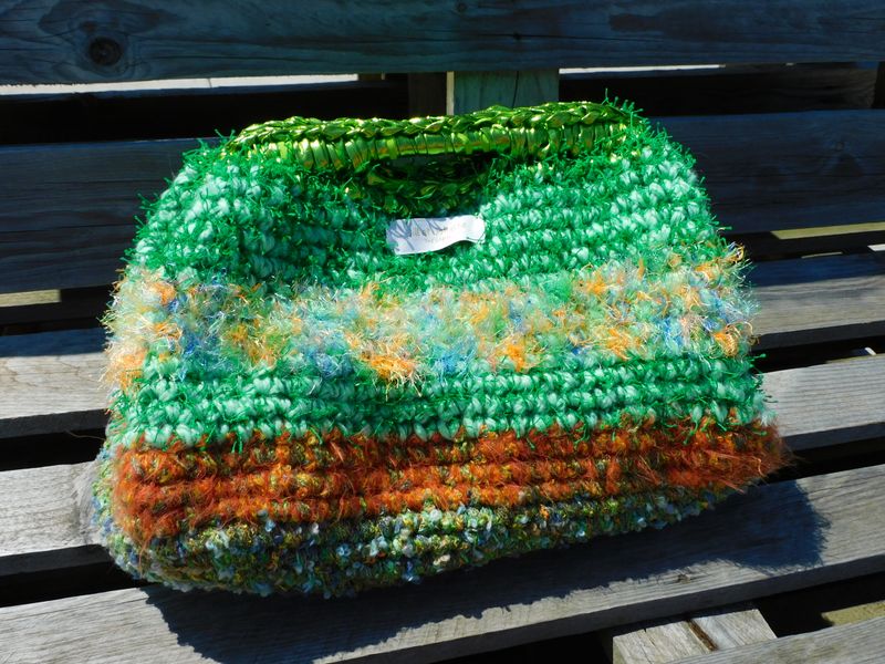 Feather Heather Metallic tas - groen - large