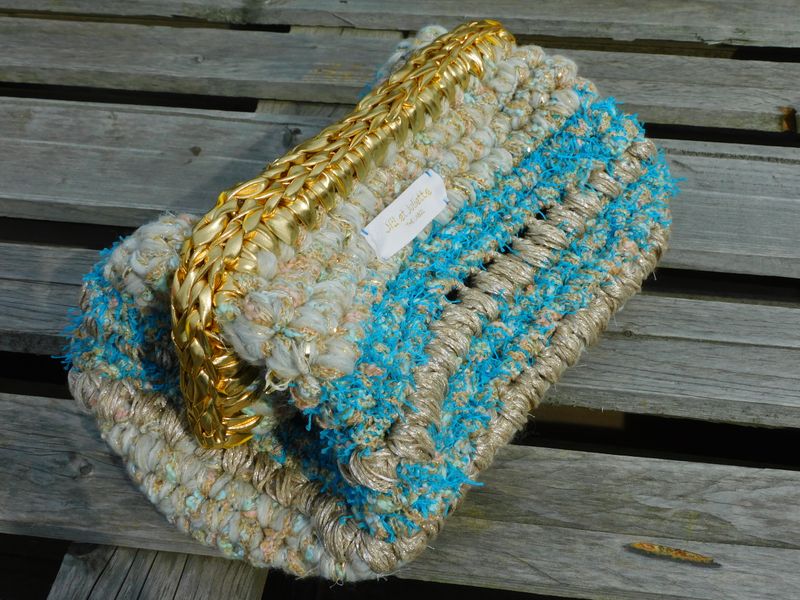 Recycled Ruby Metallic tas - goud - medium