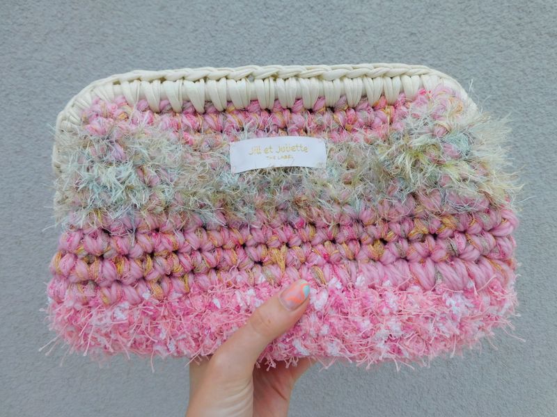 Feather Heather Metallic tas - roze - medium