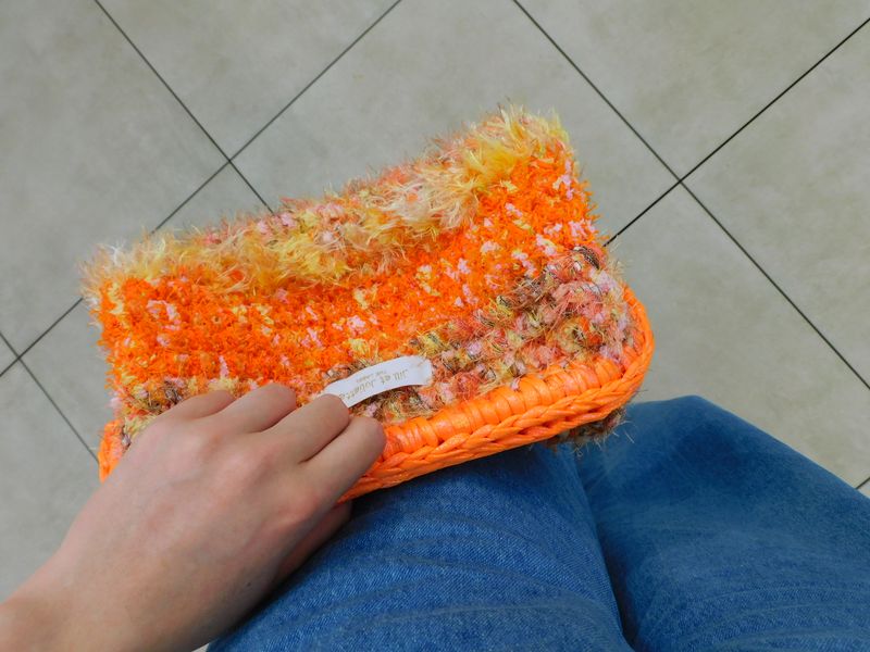 Feather Heather Metallic tas - oranje - medium