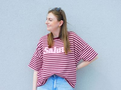 Salut t-shirt - burgundy &amp; roze