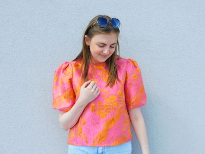 Paulette blouse - roze jacquard