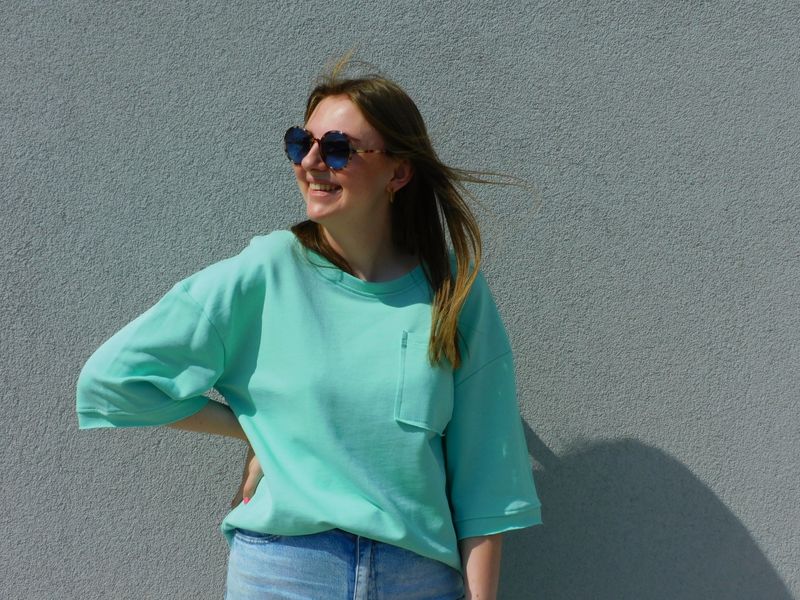 Isolde t-shirt - turquoise