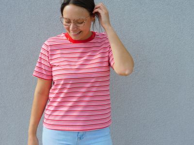 Elisa t-shirt - roze &amp; rood
