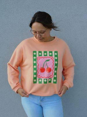 Cherry sweater - peach