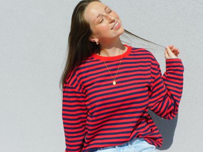 Tara t-shirt - lange mouwen - rood gestreept
