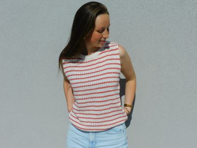 Gitte spencer - roze gestreept
