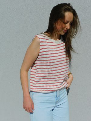 Gitte spencer - roze gestreept