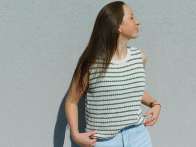 Gitte spencer - groen gestreept
