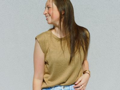 Mylène top - camel glitter