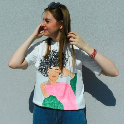Curly t-shirt - wit