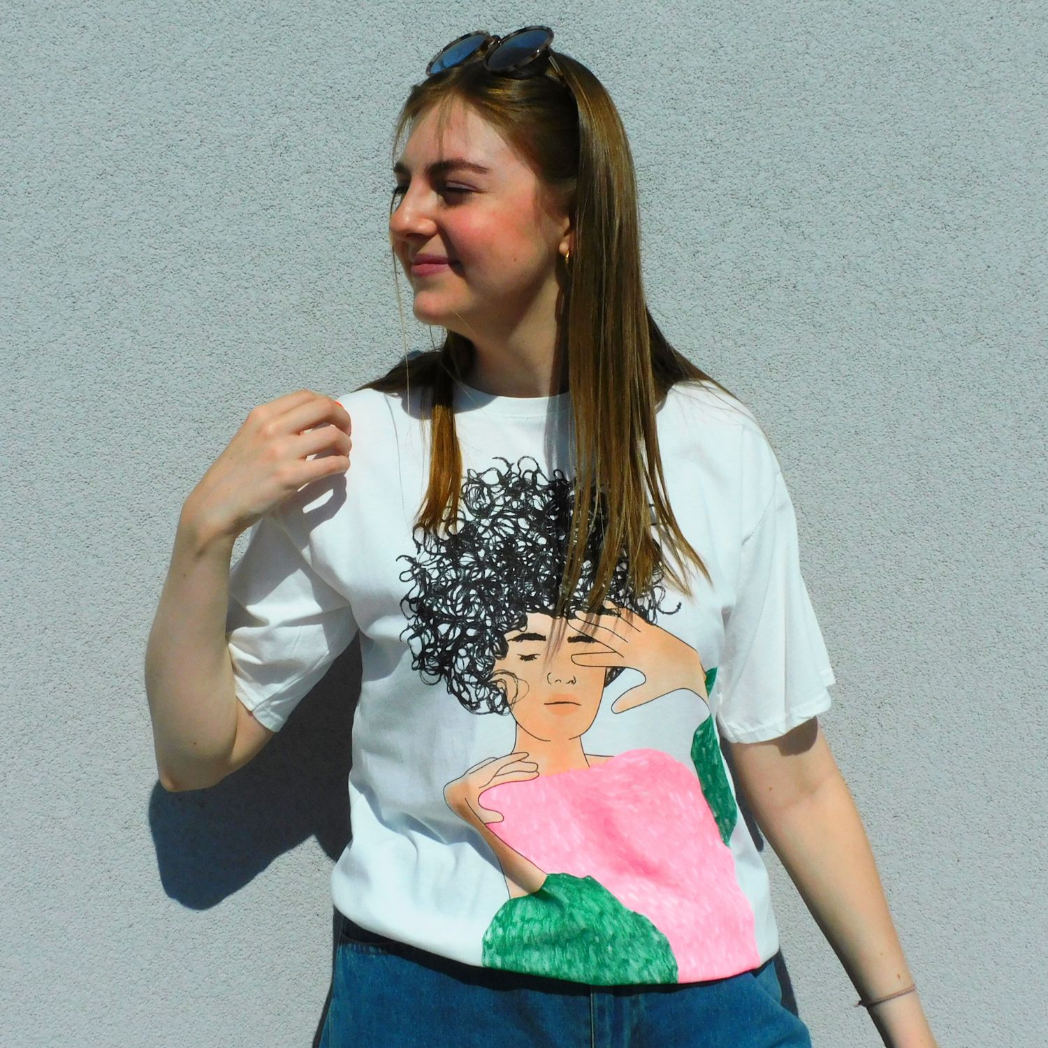 Curly t-shirt - wit