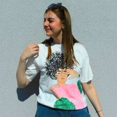 Curly t-shirt - wit