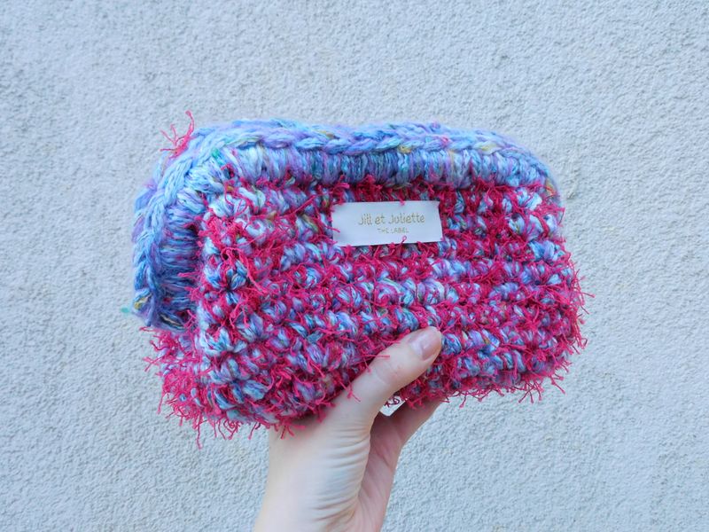 Recycled Ruby tas - lila &amp; fuchsia - small