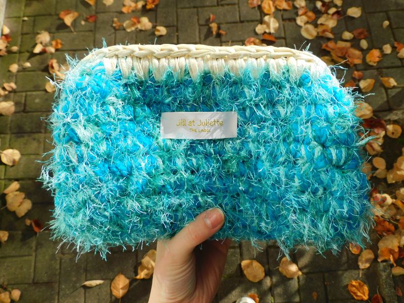 Feather Heather Metallic tas - turquoise - small