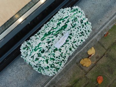 Fluffy Féline tas - wit &amp; groen - small