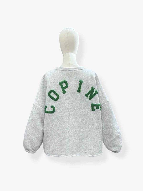 Copine sweater - grijs met groen