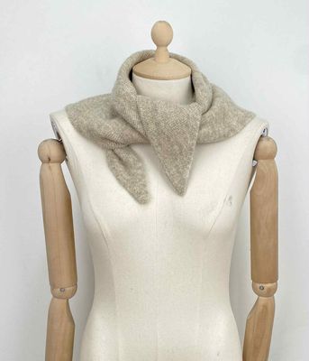 Uni driehoek sjaal - beige