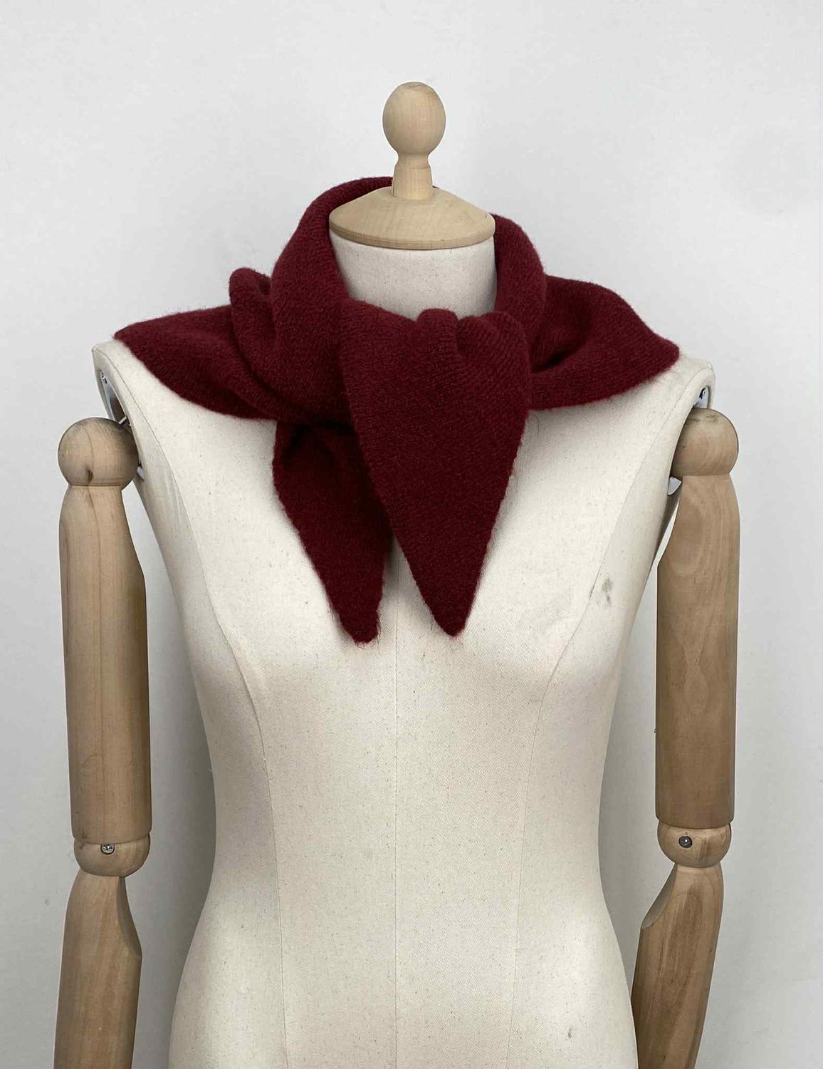 Uni driehoek sjaal - bordeaux
