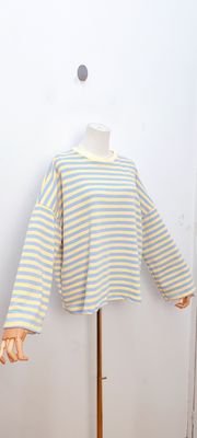 Bella striped t-shirt - lange mouwen - geel &amp; blauw