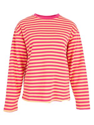 Tara striped t-shirt - lange mouwen - fuchsia &amp; geel