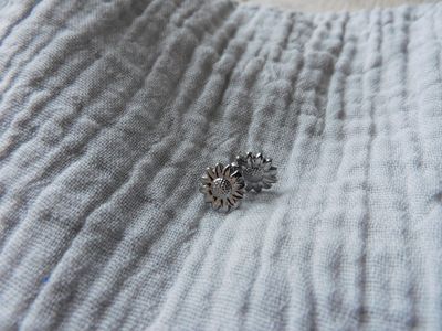 Floral oorbellen - zilver