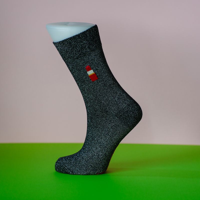 Pepper Socks - glitter lipstick