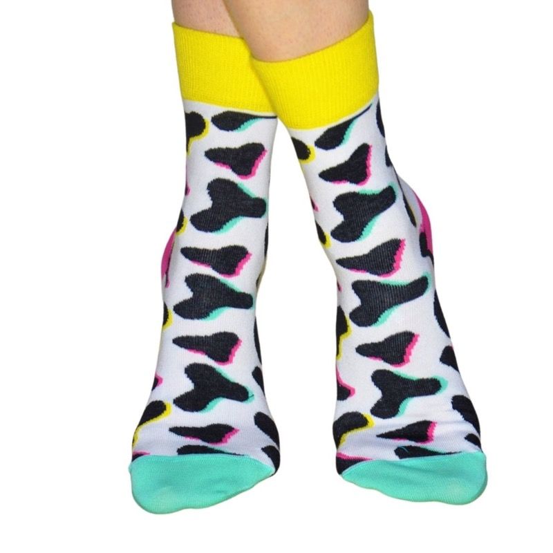 Pepper Socks - fluo cow