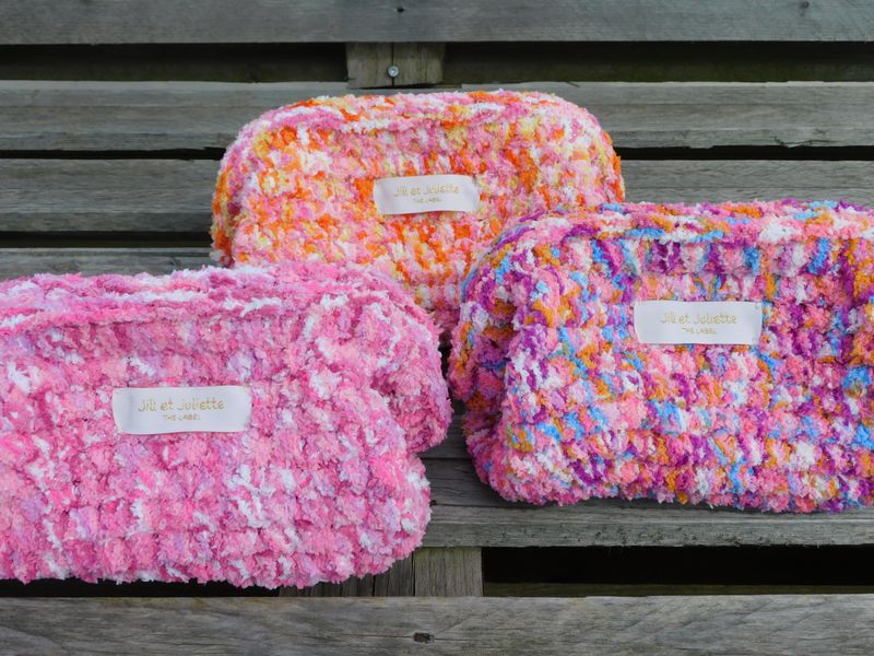 Fluffy Féline tas - roze - small
