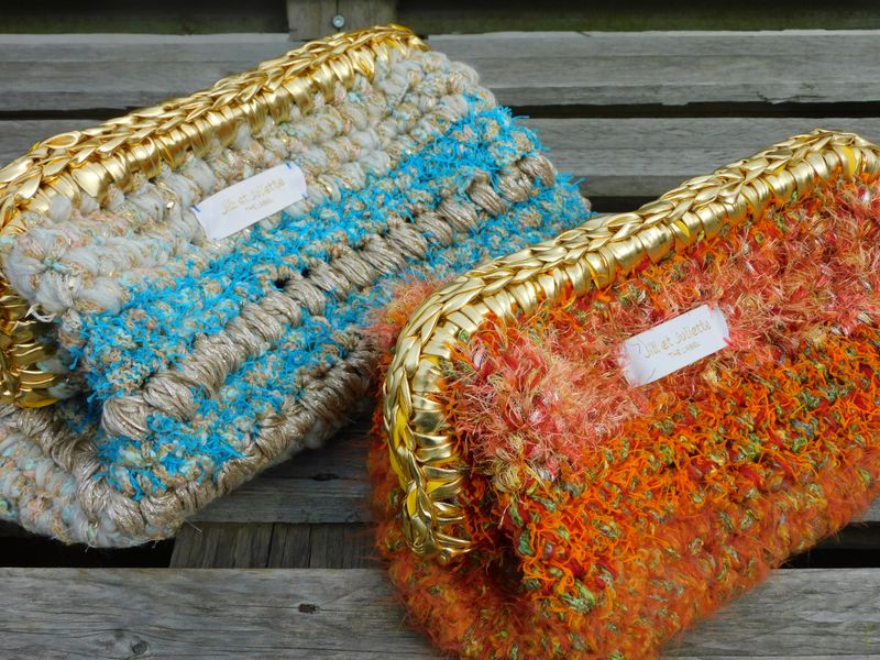 Recycled Ruby Metallic tas - goud - medium
