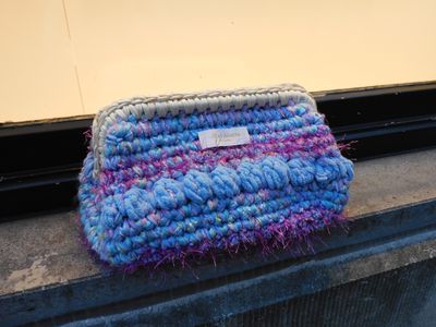 Bubbly Beau Metallic tas - paars &amp; blauw - medium