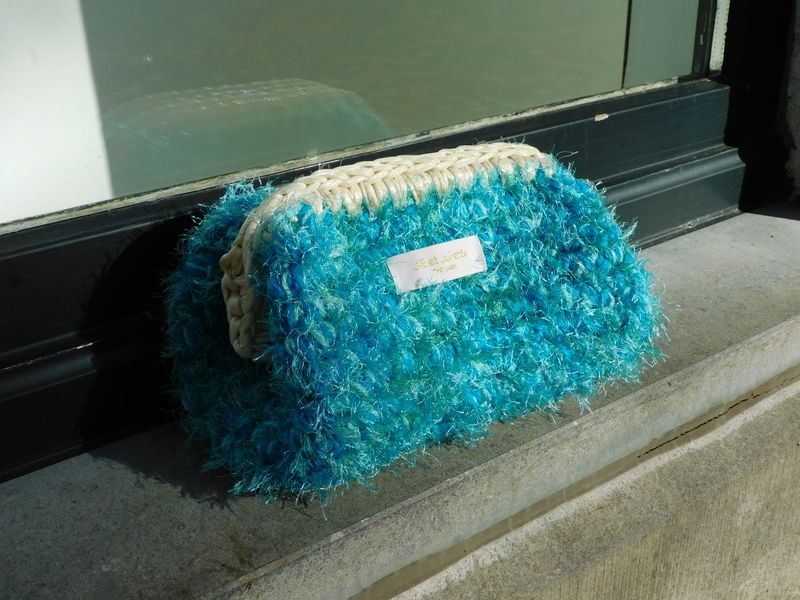 Feather Heather Metallic tas - turquoise - small