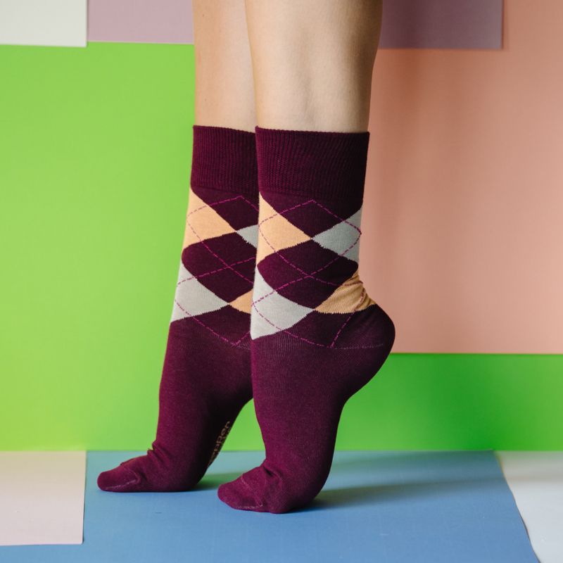 Pepper Socks - burgundy lover