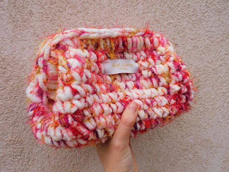 Combi Chloé tas - wit &amp; roze - small