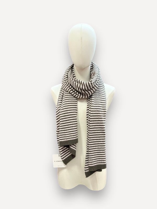 Cashmere blend sjaal - roze &amp; bruin